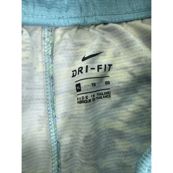 Nike Dri Fit Kids Athletic Set T Shirt Shorts Blue Yellow Camo XL - Picture 4 of 6